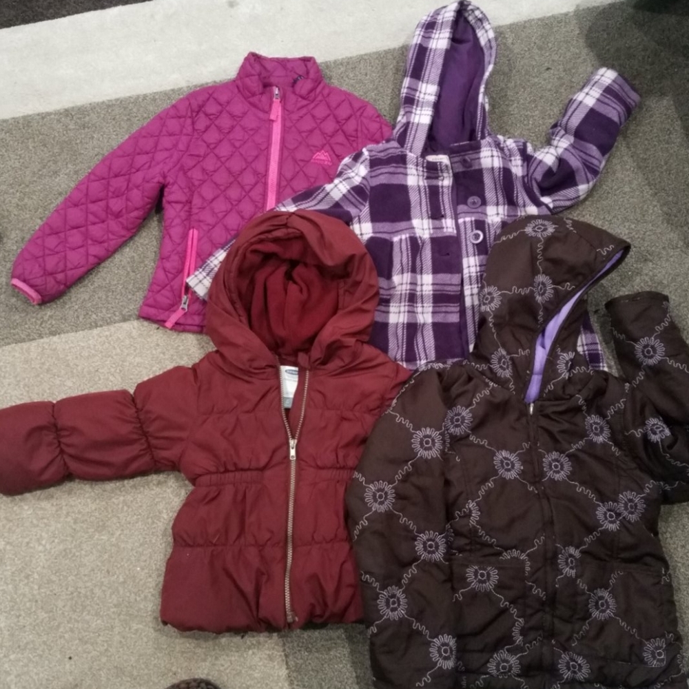 Four heavyweight jackets/ coats size 5/6
